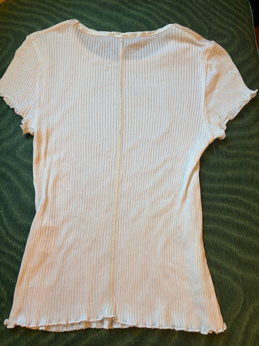 rag & bone Off-White Ribbed Short-Sleeve Tee - Picture 2 of 6